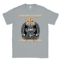 Heather Grey jesus christian biker never ride alone Classic Tee - ArtMosaic