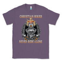 Lavender jesus christian biker never ride alone Classic Tee - ArtMosaic