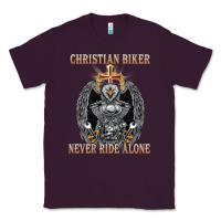Plum jesus christian biker never ride alone Classic Tee - ArtMosaic