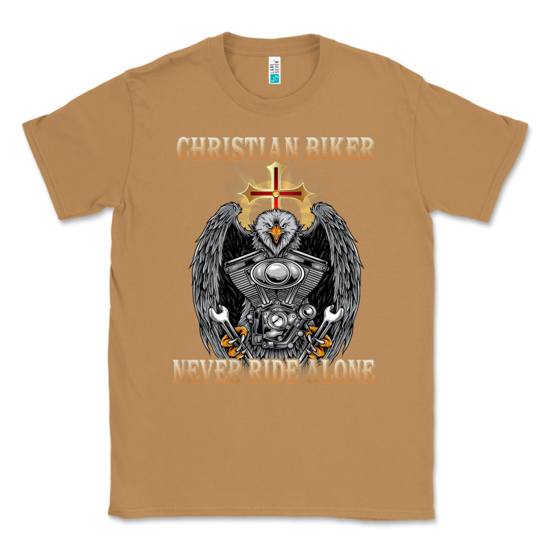 Jesus Christian Biker Never Ride Alone Classic Tee by ArtMosaic | Teevron