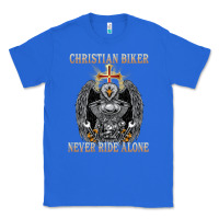 True Royal jesus christian biker never ride alone Classic Tee - ArtMosaic