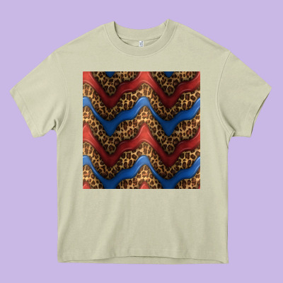 Leopard 4th Of July Seamless Pattern Heavy Core Tee Designed By Bundleandbundleshop
