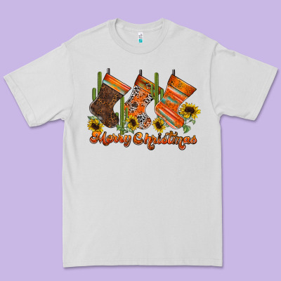 Western Christmas Premium Tee Designed By Cowhidedigitalart