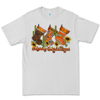 Dove Grey western Christmas Premium Tee - CowhideDigitalArt
