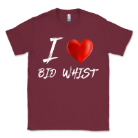 Burgundy i love heart bid whist card game t shirt Classic Tee - ArtMosaic