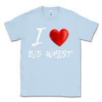Dusty Blue i love heart bid whist card game t shirt Classic Tee - ArtMosaic