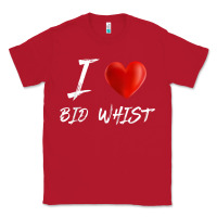 Red i love heart bid whist card game t shirt Classic Tee - ArtMosaic