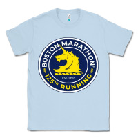 Dusty Blue boston marathon Classic Tee - ArtMosaic