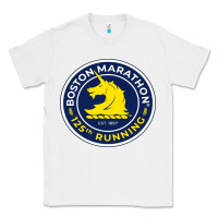 White boston marathon Classic Tee - ArtMosaic