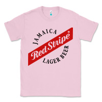 Bubblegum Pink jamaica red stripe lager beer Classic Tee - ArtMosaic