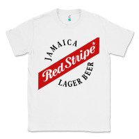 White jamaica red stripe lager beer Classic Tee - ArtMosaic