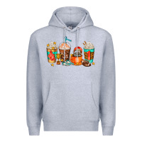 Heather Grey American football coffee cups Premium Hoodie - AdoDesignShop