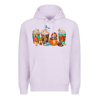 Lilac American football coffee cups Premium Hoodie - AdoDesignShop