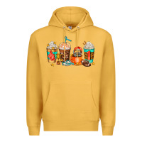 Mustard American football coffee cups Premium Hoodie - AdoDesignShop