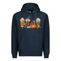 Navy American football coffee cups Premium Hoodie - AdoDesignShop