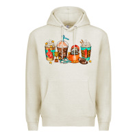 Oatmeal Heather American football coffee cups Premium Hoodie - AdoDesignShop