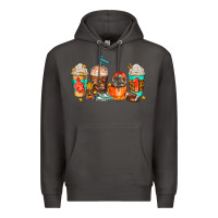 Smoke American football coffee cups Premium Hoodie - AdoDesignShop