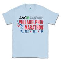 Dusty Blue PHILADELPHIA MARATHON Classic Tee - ArtMosaic