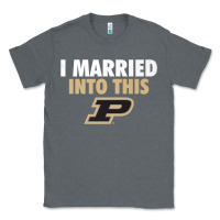 Charcoal Heather Purdue Boilermakers Married Into This - Apparel Classic Tee - ArtMosaic