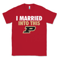 Red Purdue Boilermakers Married Into This - Apparel Classic Tee - ArtMosaic