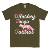 Army Green whiskey tango foxtrot military womens fun wtf quote t shirt Classic Tee - ArtMosaic