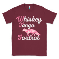 Burgundy whiskey tango foxtrot military womens fun wtf quote t shirt Classic Tee - ArtMosaic