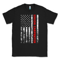 Union Carpenter With A Vintage American Flag For Fans Classic Tee | Teevron