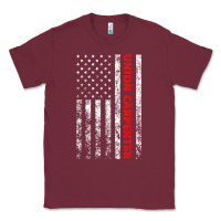 Burgundy Union Carpenter With A Vintage American Flag For Fans Classic Tee - ArtMosaic