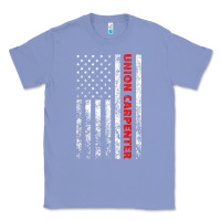 Colony Blue Union Carpenter With A Vintage American Flag For Fans Classic Tee - ArtMosaic