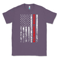 Lavender Union Carpenter With A Vintage American Flag For Fans Classic Tee - ArtMosaic