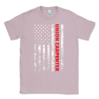 Lilac Union Carpenter With A Vintage American Flag For Fans Classic Tee - ArtMosaic