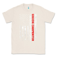 Natural Union Carpenter With A Vintage American Flag For Fans Classic Tee - ArtMosaic