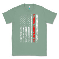 Sage Union Carpenter With A Vintage American Flag For Fans Classic Tee - ArtMosaic