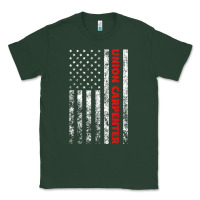 Sports Green Union Carpenter With A Vintage American Flag For Fans Classic Tee - ArtMosaic