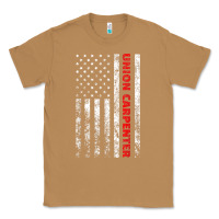 Toasted Coconut Union Carpenter With A Vintage American Flag For Fans Classic Tee - ArtMosaic