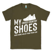 Army Green cross country running   xc run runner pullover hoodie Classic Tee - ArtMosaic