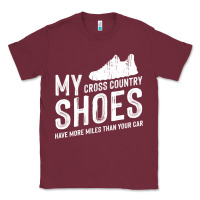 Burgundy cross country running   xc run runner pullover hoodie Classic Tee - ArtMosaic