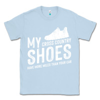 Dusty Blue cross country running   xc run runner pullover hoodie Classic Tee - ArtMosaic