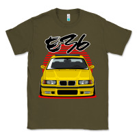 Army Green Yellow E36 Classic Tee - ArtMosaic
