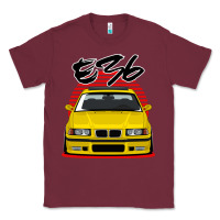 Burgundy Yellow E36 Classic Tee - ArtMosaic