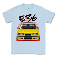 Dusty Blue Yellow E36 Classic Tee - ArtMosaic