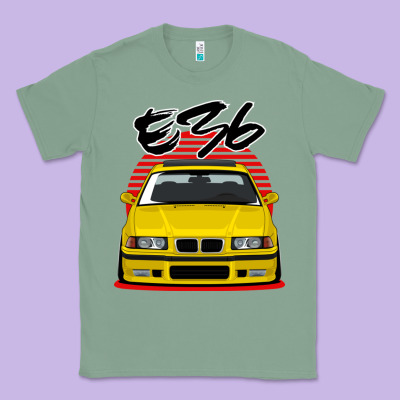 Yellow E36 Classic Tee Designed By Artmosaic