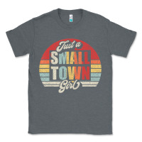 Charcoal Heather Limited Edition Retro Vintage Just A Small Town Girl Classic Tee - ArtMosaic