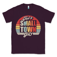 Plum Limited Edition Retro Vintage Just A Small Town Girl Classic Tee - ArtMosaic