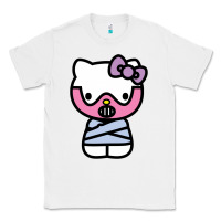 White hell kitty cute devil Classic Tee - ArtMosaic