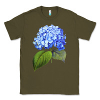 Army Green Blue  hydrangea Classic Tee - ArtMosaic