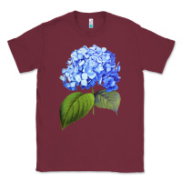 Burgundy Blue  hydrangea Classic Tee - ArtMosaic