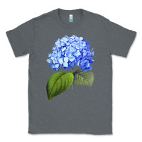 Charcoal Heather Blue  hydrangea Classic Tee - ArtMosaic
