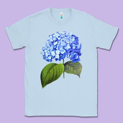 Blue  Hydrangea Classic Tee Designed By Artmosaic
