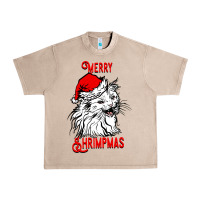 French Oak Merry Christmas Cat Urban Heavy Tee - SublimationCraftShop